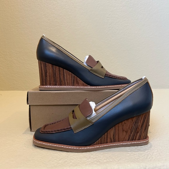 Sanctuary Cadence Wedge Penny Loafer Magnet/Caramel/Butternut Size 8.5‎ Leather - Picture 4 of 6